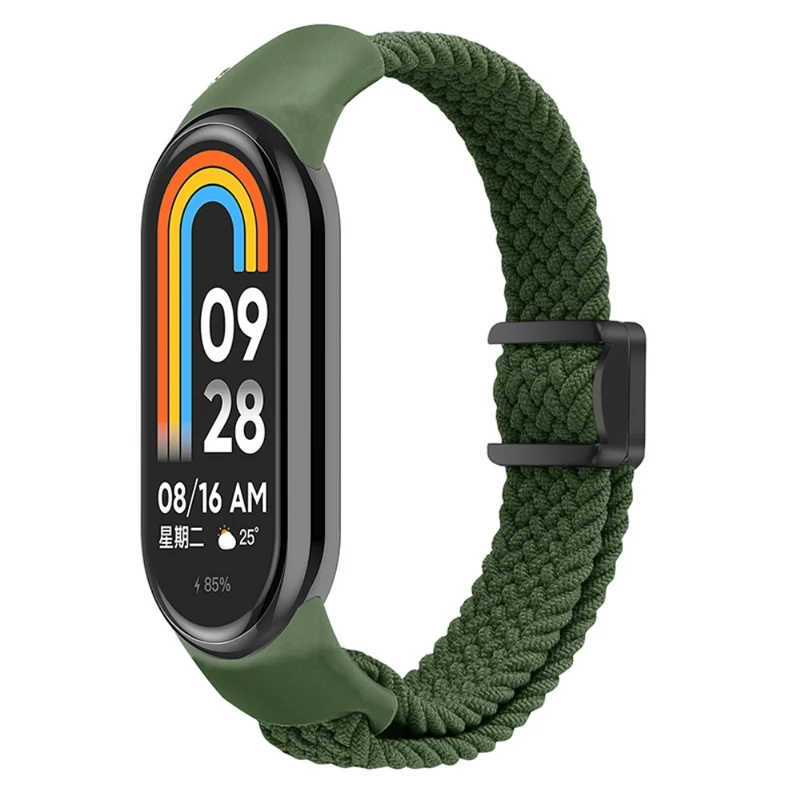 Magnetic Braided Nylon Strap Xiaomi Smart Band 8 Replacement Watch Band - Denim Color