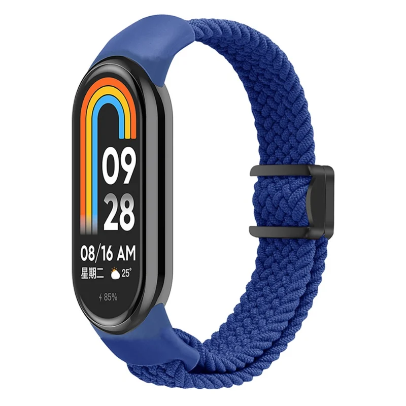 Magnetic Braided Nylon Strap Xiaomi Smart Band 8 Replacement Watch Band - Denim Color