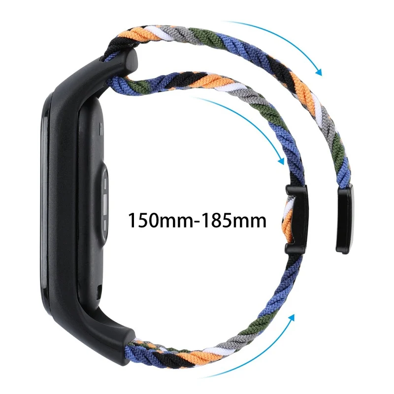 Magnetic Braided Nylon Strap Xiaomi Smart Band 8 Replacement Watch Band - Denim Color