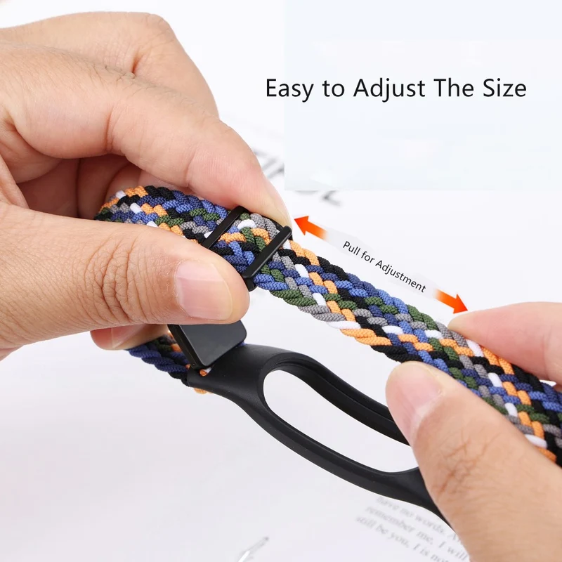 Magnetic Braided Nylon Strap Xiaomi Smart Band 8 Replacement Watch Band - Denim Color