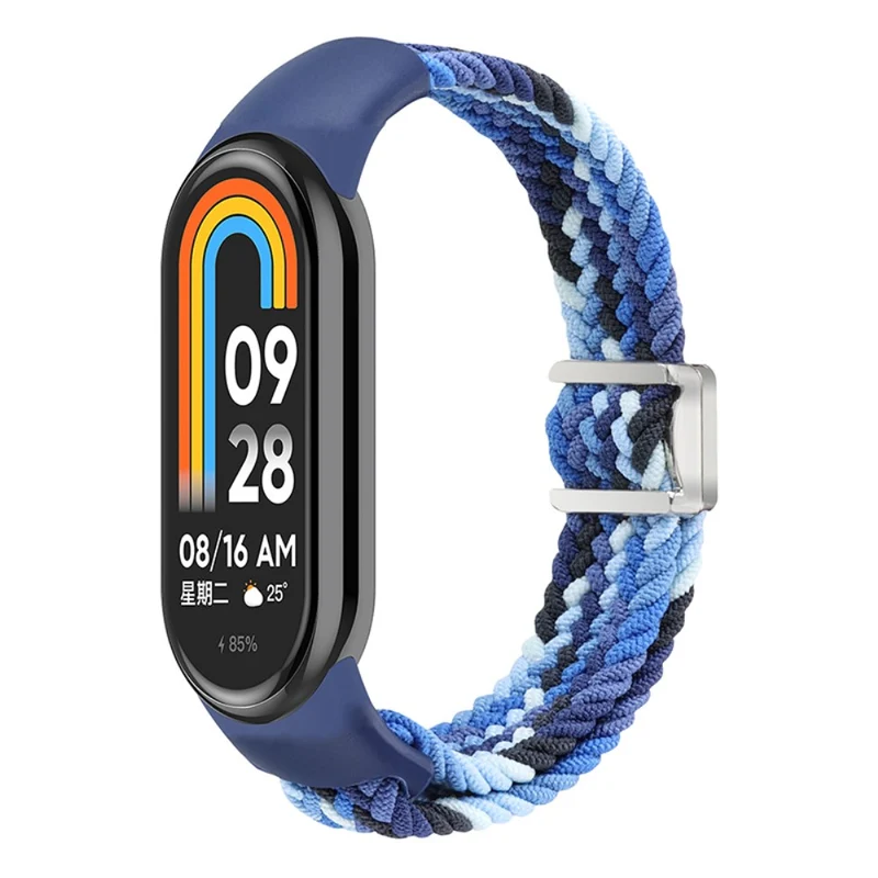 Magnetic Braided Nylon Strap Xiaomi Smart Band 8 Replacement Watch Band - Denim Color