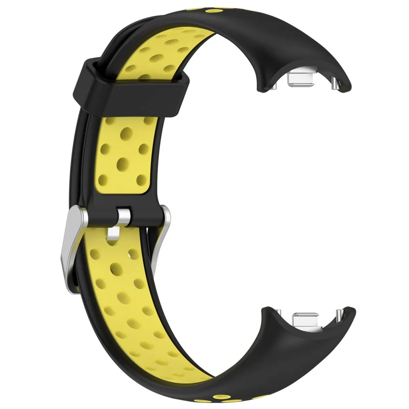 KALEBOL KLB-SSGJ-001 Xiaomi Smart Band 8 Silicone Watch Band Waterproof Strap - Black+Yellow