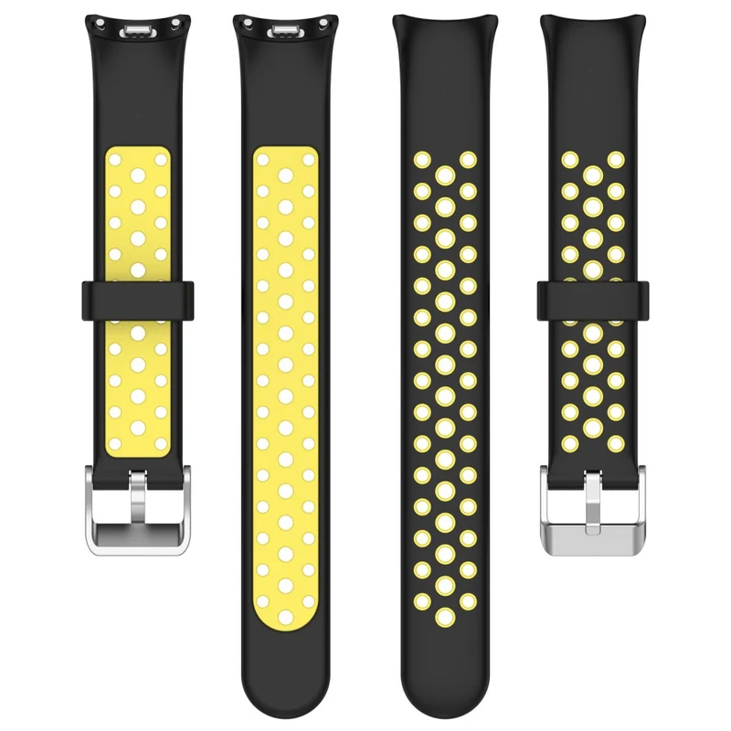 KALEBOL KLB-SSGJ-001 Xiaomi Smart Band 8 Silicone Watch Band Waterproof Strap - Black+Yellow