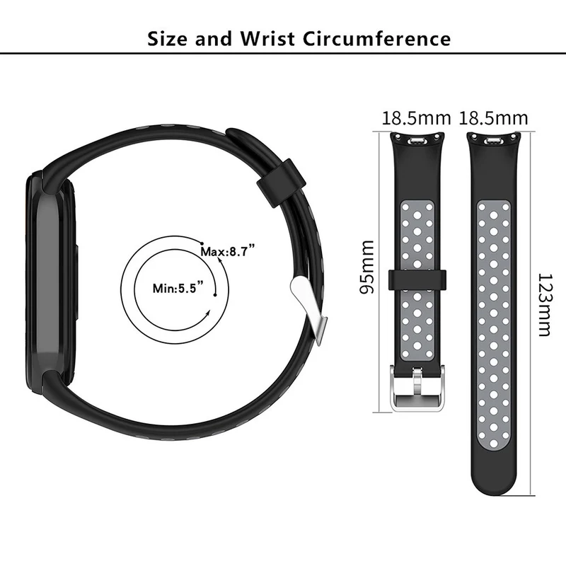 KALEBOL KLB-SSGJ-001 Xiaomi Smart Band 8 Silicone Watch Band Waterproof Strap - Black+Yellow