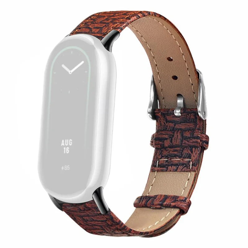 Xiaomi Smart Band 8 / Smart Band 8 NFC Wrist Strap Woven Texture Cowhide Leather Band