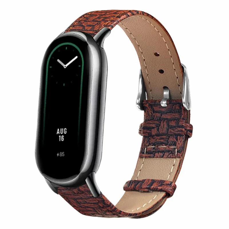 Xiaomi Smart Band 8 / Smart Band 8 NFC Wrist Strap Woven Texture Cowhide Leather Band