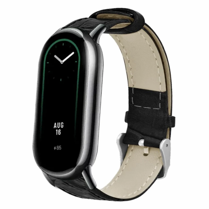 Xiaomi Smart Band 8 / Smart Band 8 NFC Replacement Strap Bamboo Texture Cowhide Leather Band