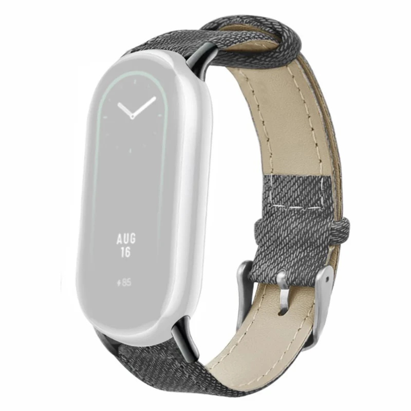 Xiaomi Smart Band 8 / Smart Band 8 NFC Strap Denim Texture Cowhide Leather Band