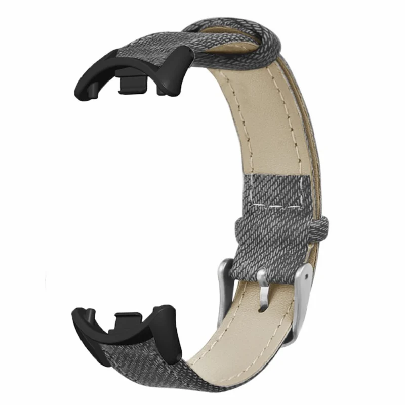 Xiaomi Smart Band 8 / Smart Band 8 NFC Strap Denim Texture Cowhide Leather Band