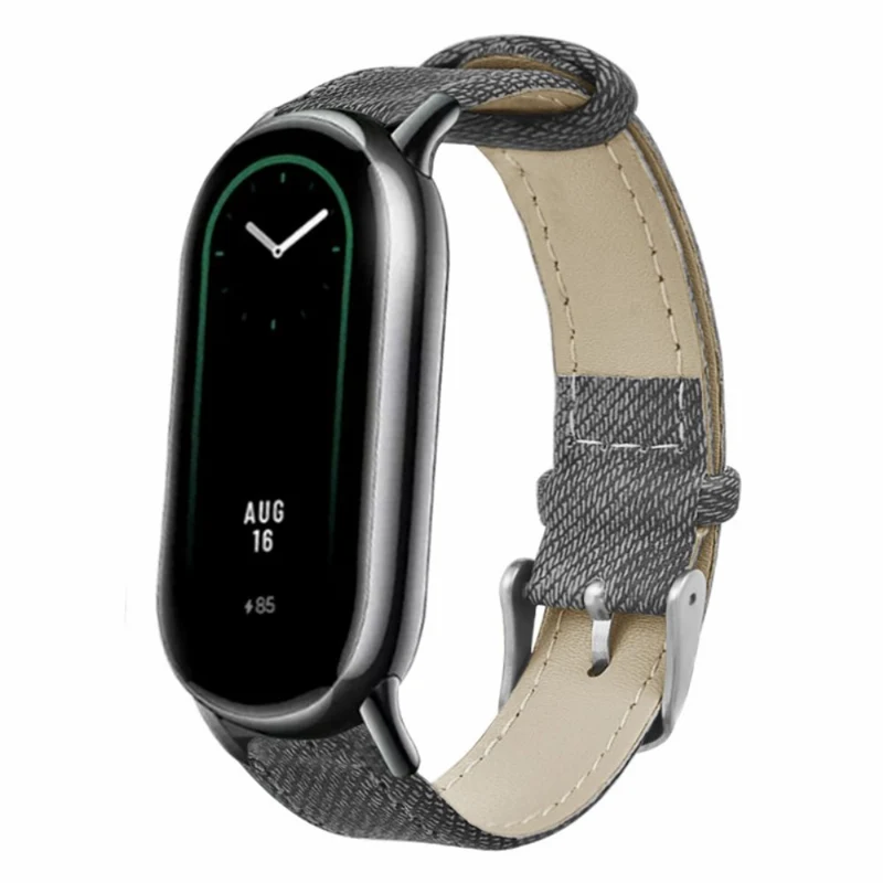 Xiaomi Smart Band 8 / Smart Band 8 NFC Strap Denim Texture Cowhide Leather Band