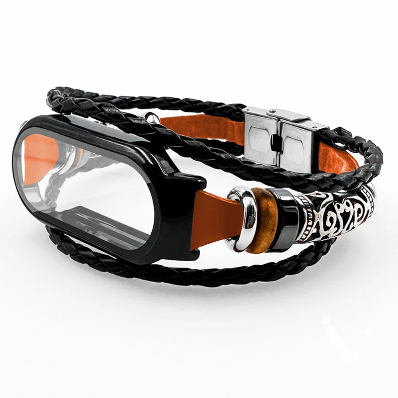 Xiaomi Smart Band 8 / Smart Band 8 NFC Retro Beads Wrist Strap with Watch Case and Tempered Glass Screen Protector