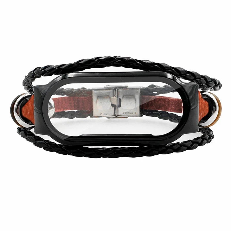 Xiaomi Smart Band 8 / Smart Band 8 NFC Retro Beads Wrist Strap with Watch Case and Tempered Glass Screen Protector