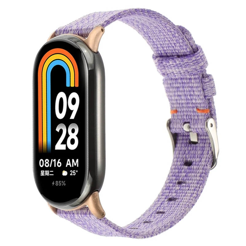 Xiaomi Smart Band 8 Nylon Watch Strap Adjustable Wrist Band Replacement - Light Purple
