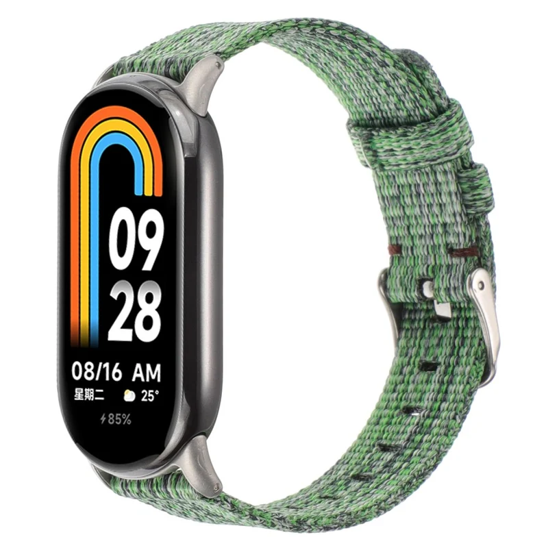 Xiaomi Smart Band 8 Nylon Watch Strap Adjustable Wrist Band Replacement - Light Purple