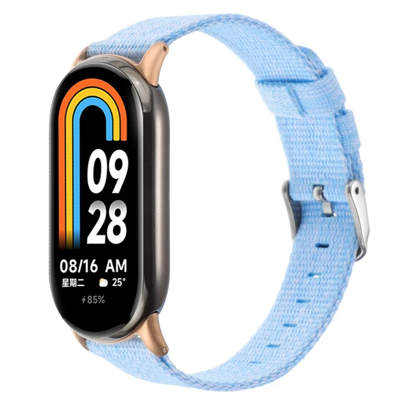 Xiaomi Smart Band 8 Nylon Watch Strap Adjustable Wrist Band Replacement - Light Purple