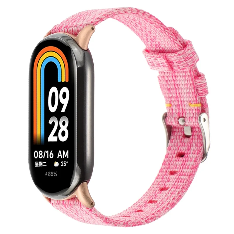 Xiaomi Smart Band 8 Nylon Watch Strap Adjustable Wrist Band Replacement - Light Purple