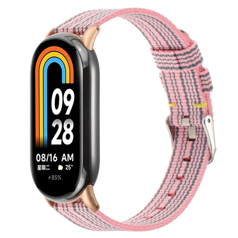 Xiaomi Smart Band 8 Nylon Watch Strap Adjustable Wrist Band Replacement - Light Purple