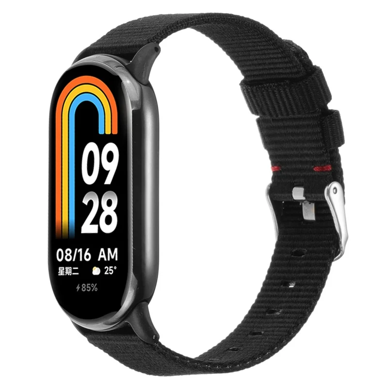 Xiaomi Smart Band 8 Nylon Watch Strap Adjustable Wrist Band Replacement - Light Purple