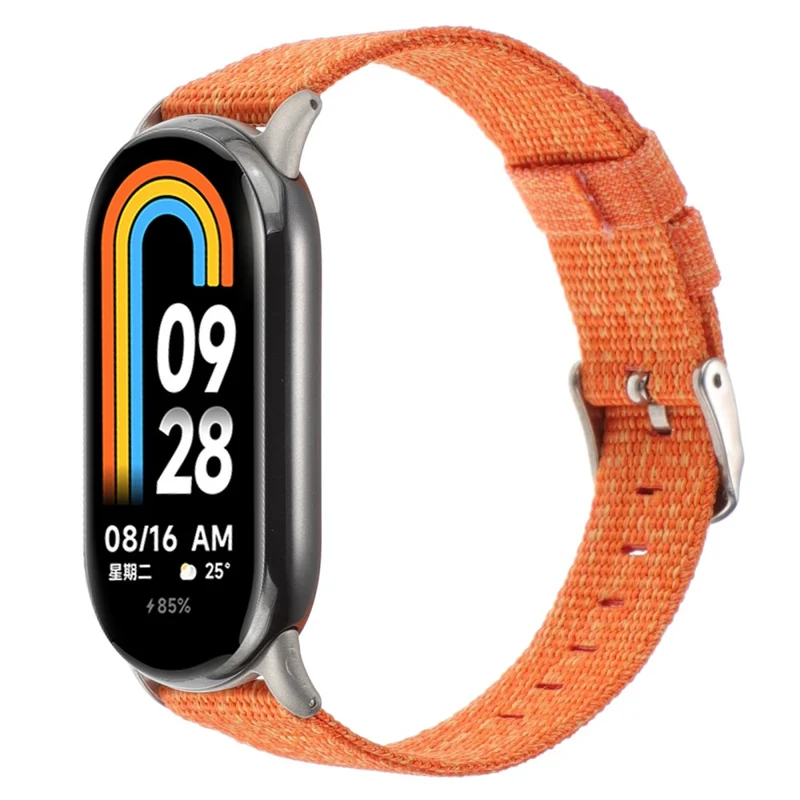 Xiaomi Smart Band 8 Nylon Watch Strap Adjustable Wrist Band Replacement - Light Purple