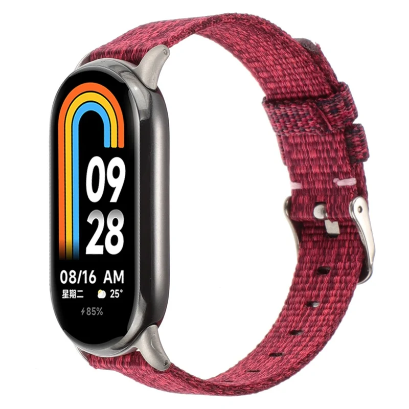 Xiaomi Smart Band 8 Nylon Watch Strap Adjustable Wrist Band Replacement - Light Purple