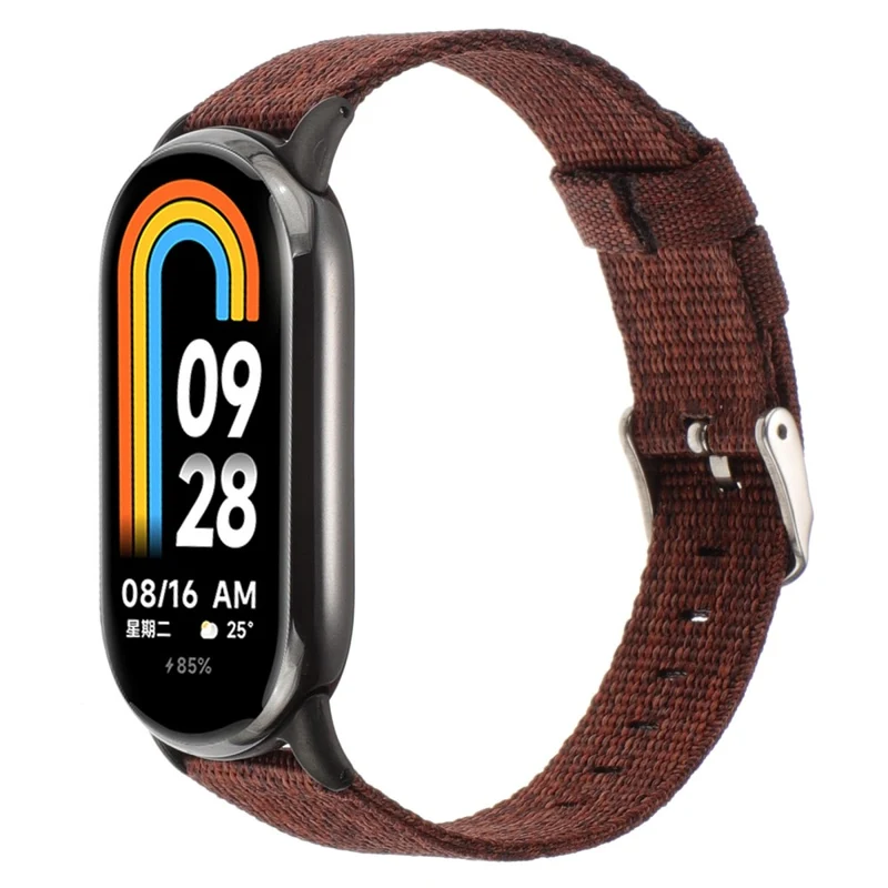 Xiaomi Smart Band 8 Nylon Watch Strap Adjustable Wrist Band Replacement - Light Purple