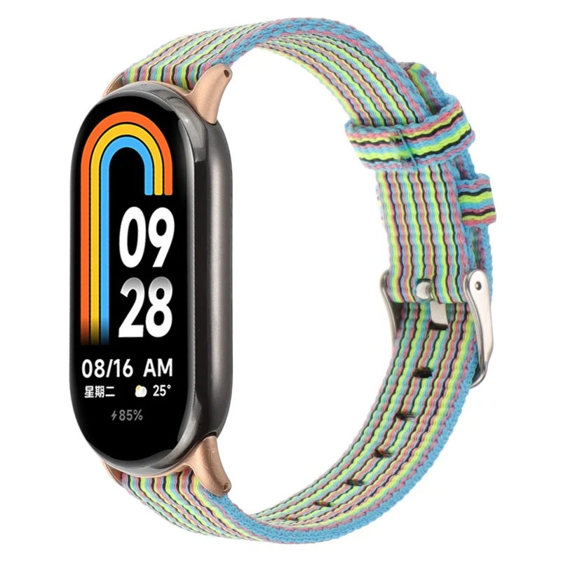 Xiaomi Smart Band 8 Nylon Watch Strap Adjustable Wrist Band Replacement - Light Purple