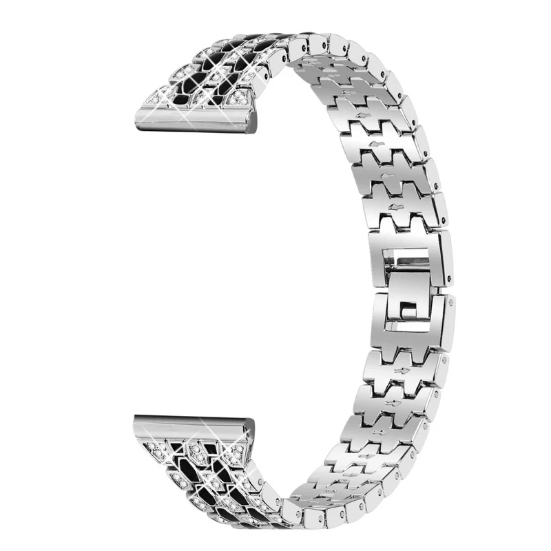 Xiaomi Redmi Watch 4 Zinc Alloy Watch Band Rhinestones Decor Women Replacement Strap - Pink Gold+Transparent