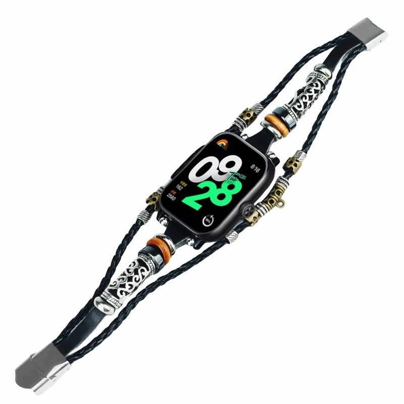 Xiaomi Redmi Watch 4 Watch Band Stylish Leather Braided Beaded DIY Bracelet