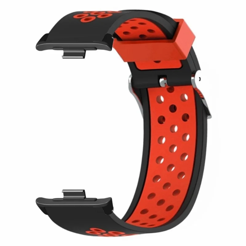 Xiaomi Redmi Watch 4 Dual Color Silicone Watch Band Wrist Strap - Black+Red