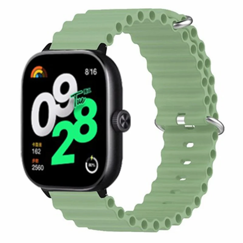Xiaomi Redmi Watch 4 Silicone Watch Band Wrist Strap with Alloy Connector - Light Green