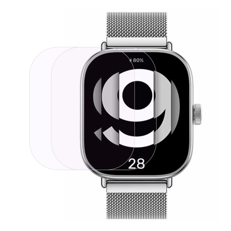 3-pack Xiaomi Redmi Watch 4 Flexible Watch Screen Protector Scratch-Resistant HD Clear Hydrogel Film