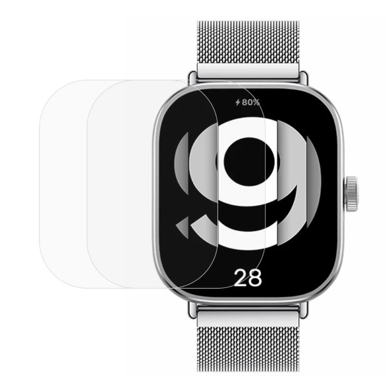 3-pack Xiaomi Redmi Watch 4 Flexible Watch Screen Protector Scratch-Resistant HD Clear Hydrogel Film