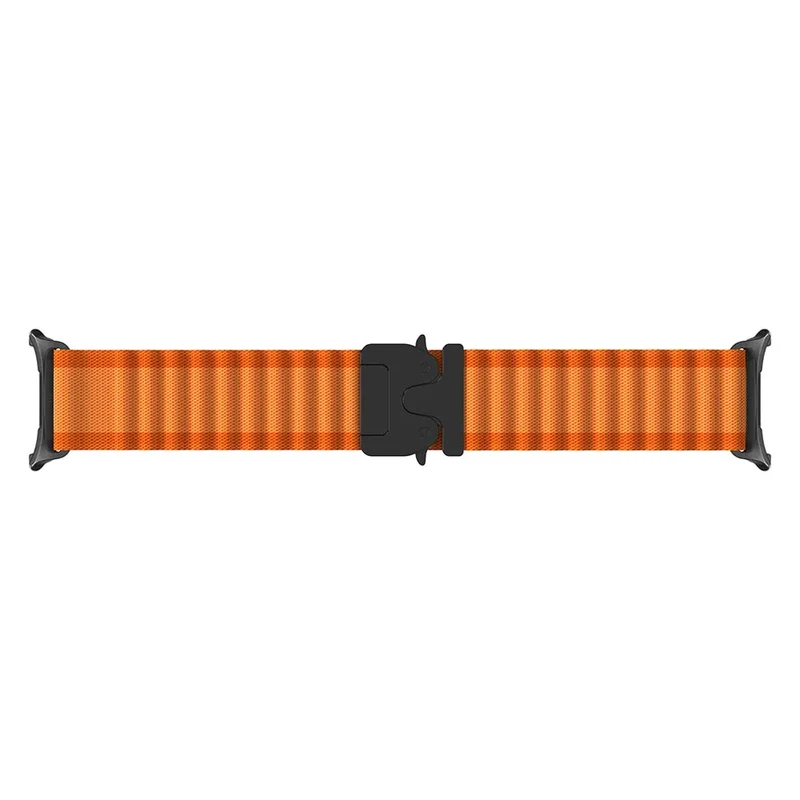 Samsung Galaxy Watch 9 - 40mm Outdoor Nylonarmband mit P-Schnalle (Orange/Schwarz)