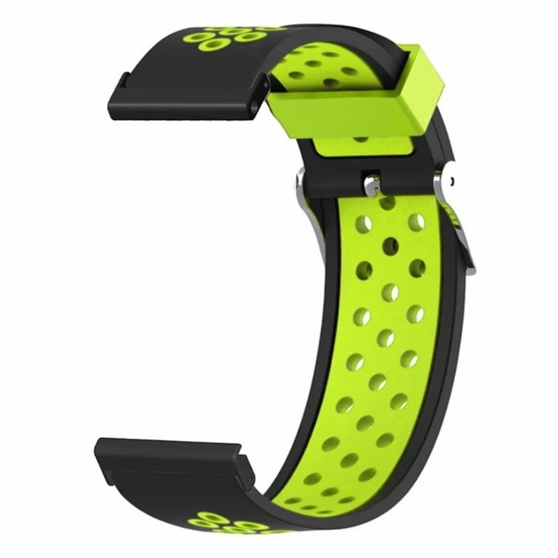 Suunto Spartan Sport Wrist HR Baro / Suunto 7 Watch Band 24mm Flexible Strap Replacement with Breathable Holes - Black+Red