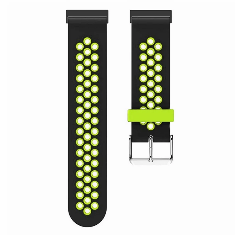 Suunto Spartan Sport Wrist HR Baro / Suunto 7 Watch Band 24mm Flexible Strap Replacement with Breathable Holes - Black+Red