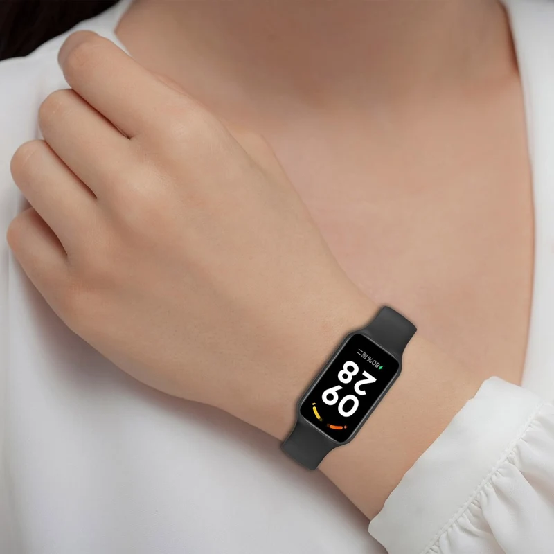 Xiaomi Smart Band 8 Active / Redmi Band 2 Flexible Watch Band Replacement Wrist Strap with Watch Case