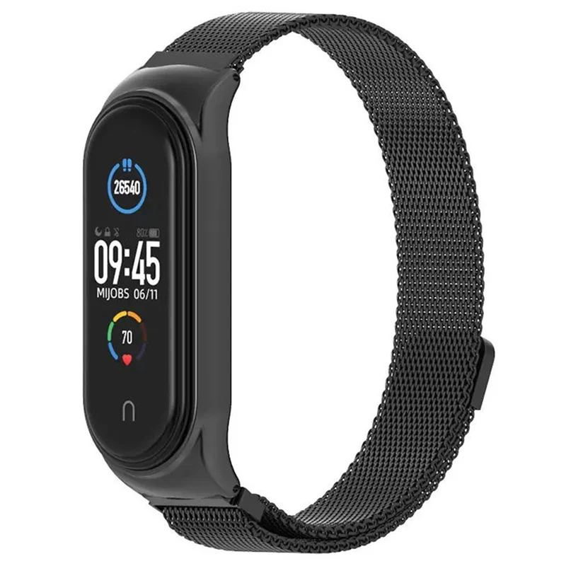 KALEBOL Series Xiaomi Mi Band 4 / 3 Milanese Mesh Band Magnetic Stainless Steel Watch Strap