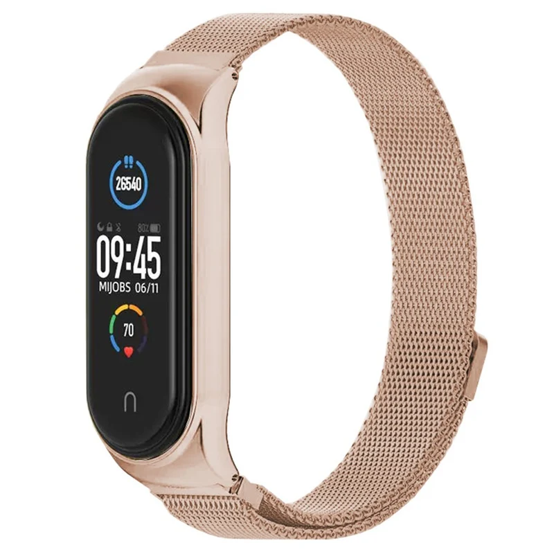 KALEBOL Series Xiaomi Mi Band 4 / 3 Milanese Mesh Band Magnetic Stainless Steel Watch Strap