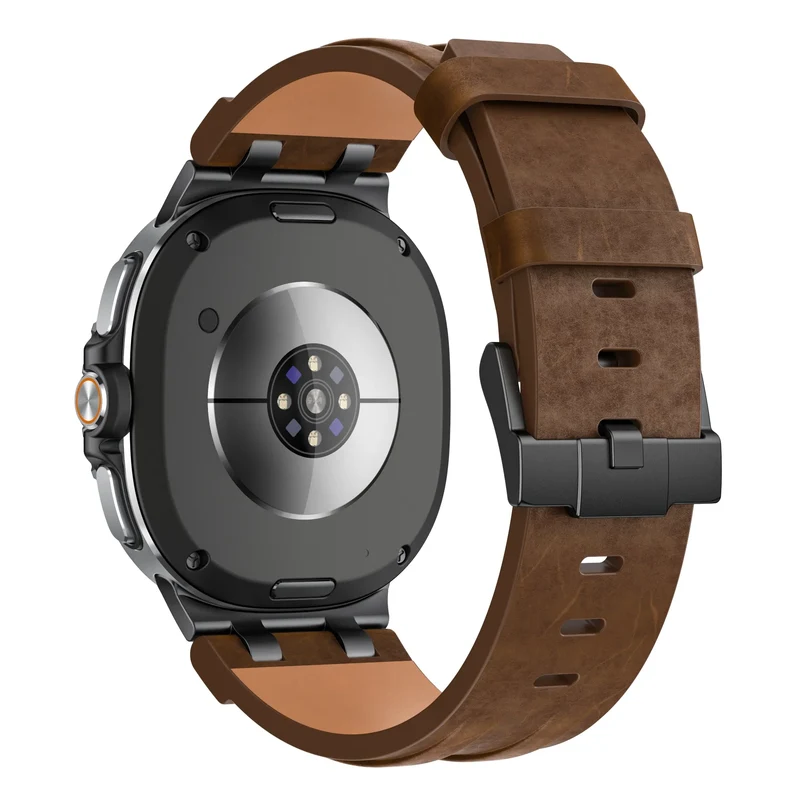 Samsung Galaxy Watch 9 - 40mm Solides Lederarmband (Dunkelbraun)
