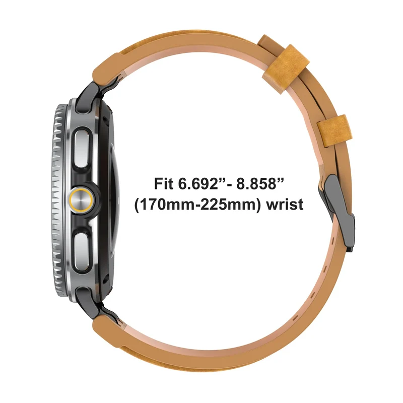 Samsung Galaxy Watch 9 - 40mm Solides Lederarmband (Braun)