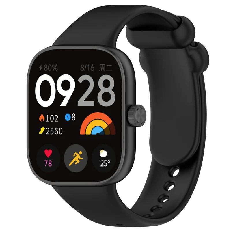 Xiaomi Redmi Watch 4 / Mi 8 Pro Silicone Watch Band with Black Buckle