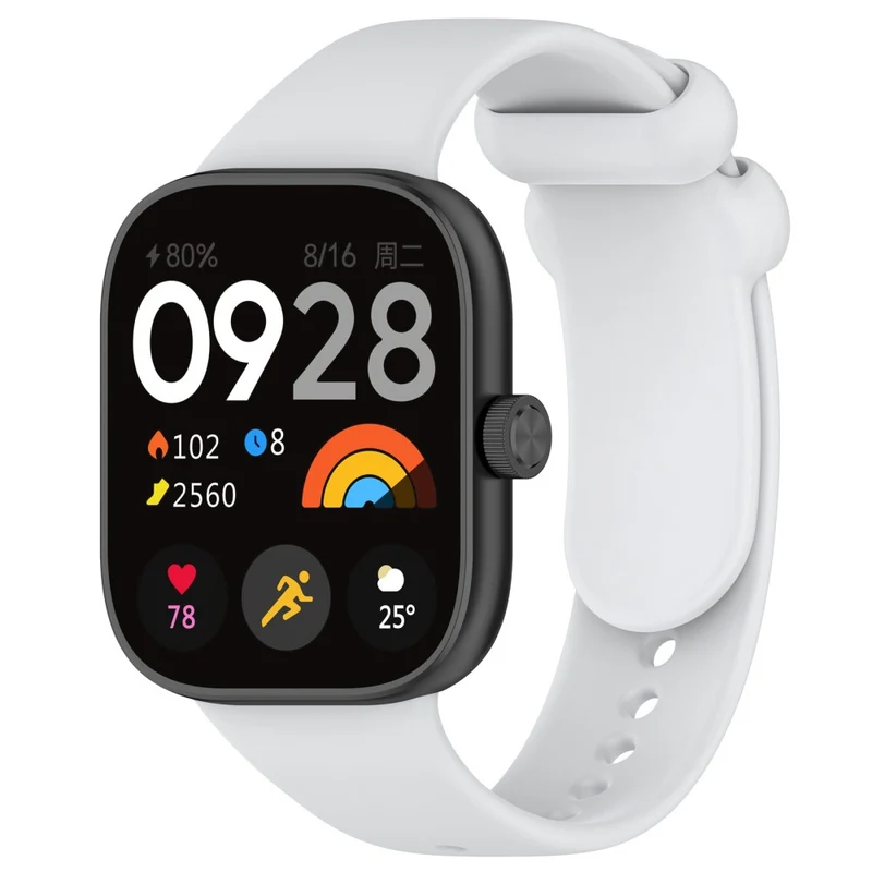 Xiaomi Redmi Watch 4 / Mi 8 Pro Silicone Watch Band with Black Buckle