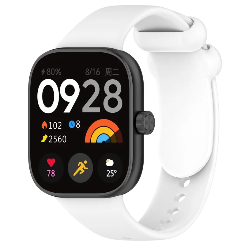 Xiaomi Redmi Watch 4 / Mi 8 Pro Silicone Watch Band with Black Buckle