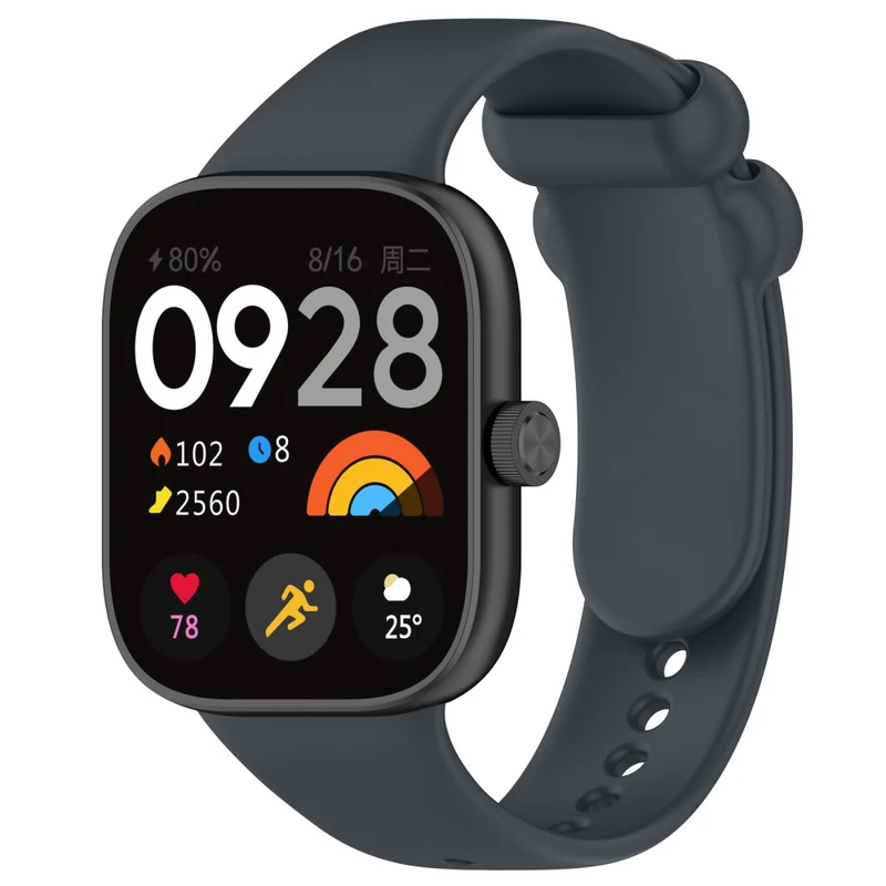 Xiaomi Redmi Watch 4 / Mi 8 Pro Silicone Watch Band with Black Buckle