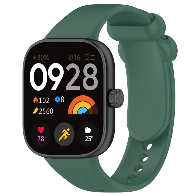 Xiaomi Redmi Watch 4 / Mi 8 Pro Silicone Watch Band with Black Buckle