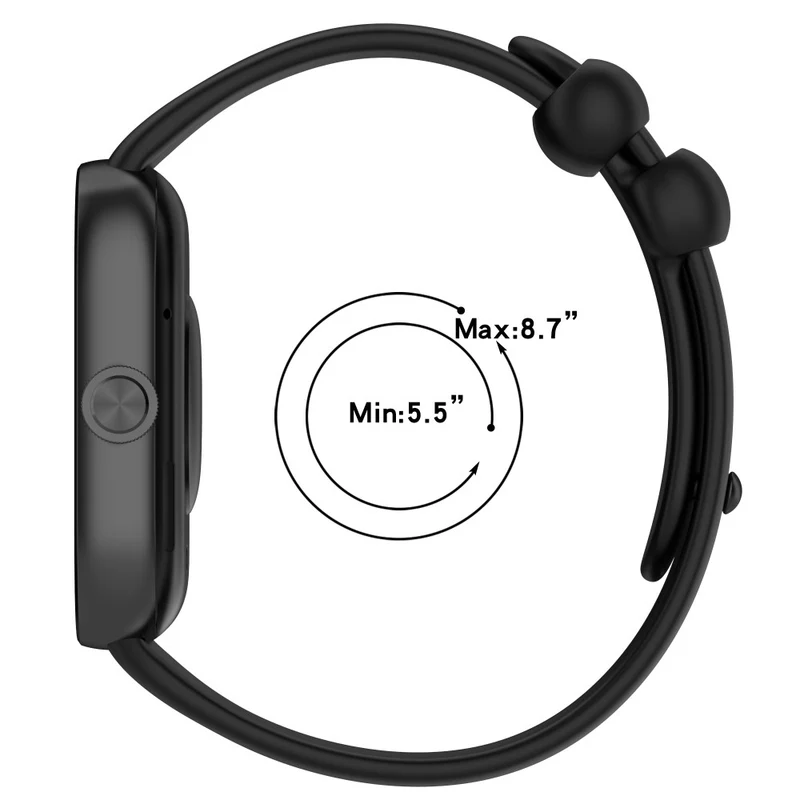 Xiaomi Redmi Watch 4 / Mi 8 Pro Silicone Watch Band with Black Buckle