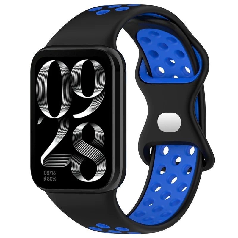 Xiaomi Mi 8 Pro Replacement Band Dual Color Silicone Watch Strap - Green / Black