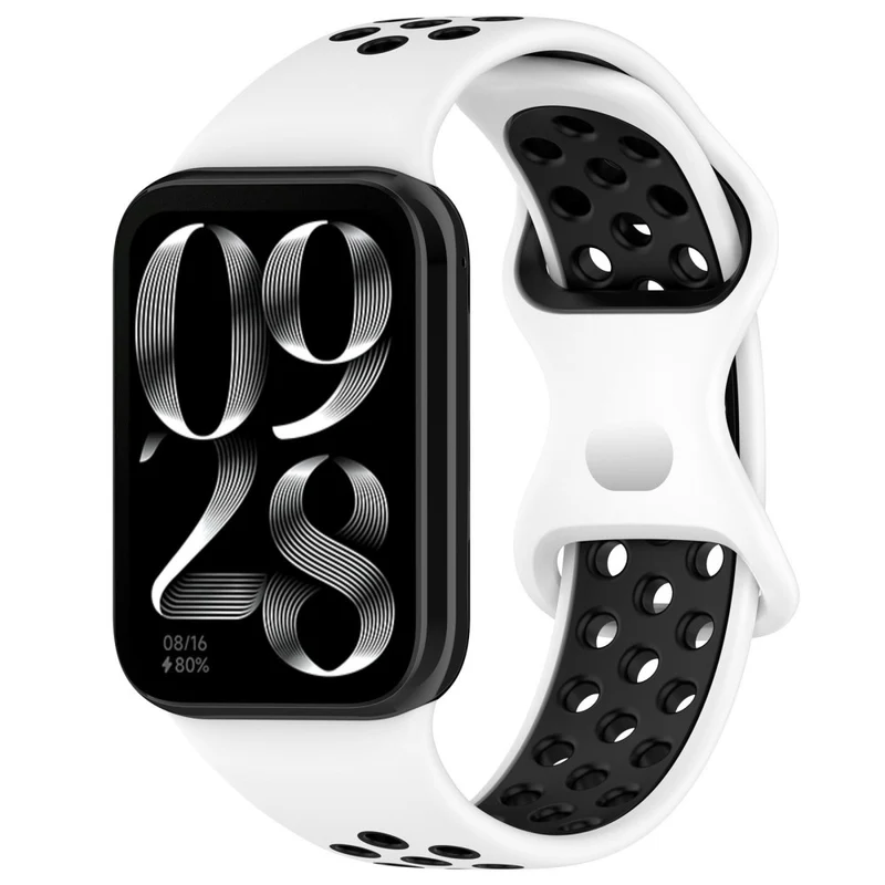 Xiaomi Mi 8 Pro Replacement Band Dual Color Silicone Watch Strap - Green / Black