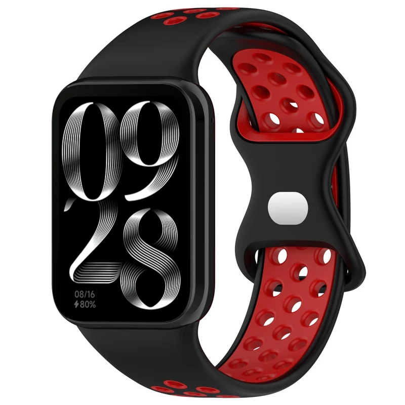 Xiaomi Mi 8 Pro Replacement Band Dual Color Silicone Watch Strap - Green / Black