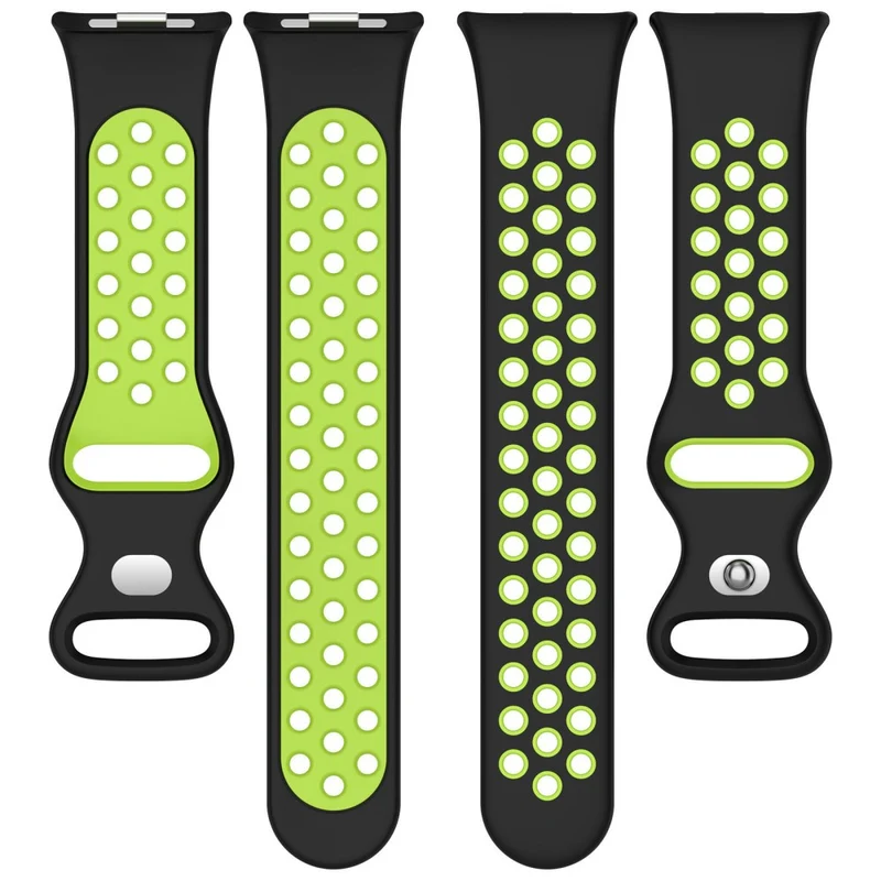 Xiaomi Mi 8 Pro Replacement Band Dual Color Silicone Watch Strap - Green / Black